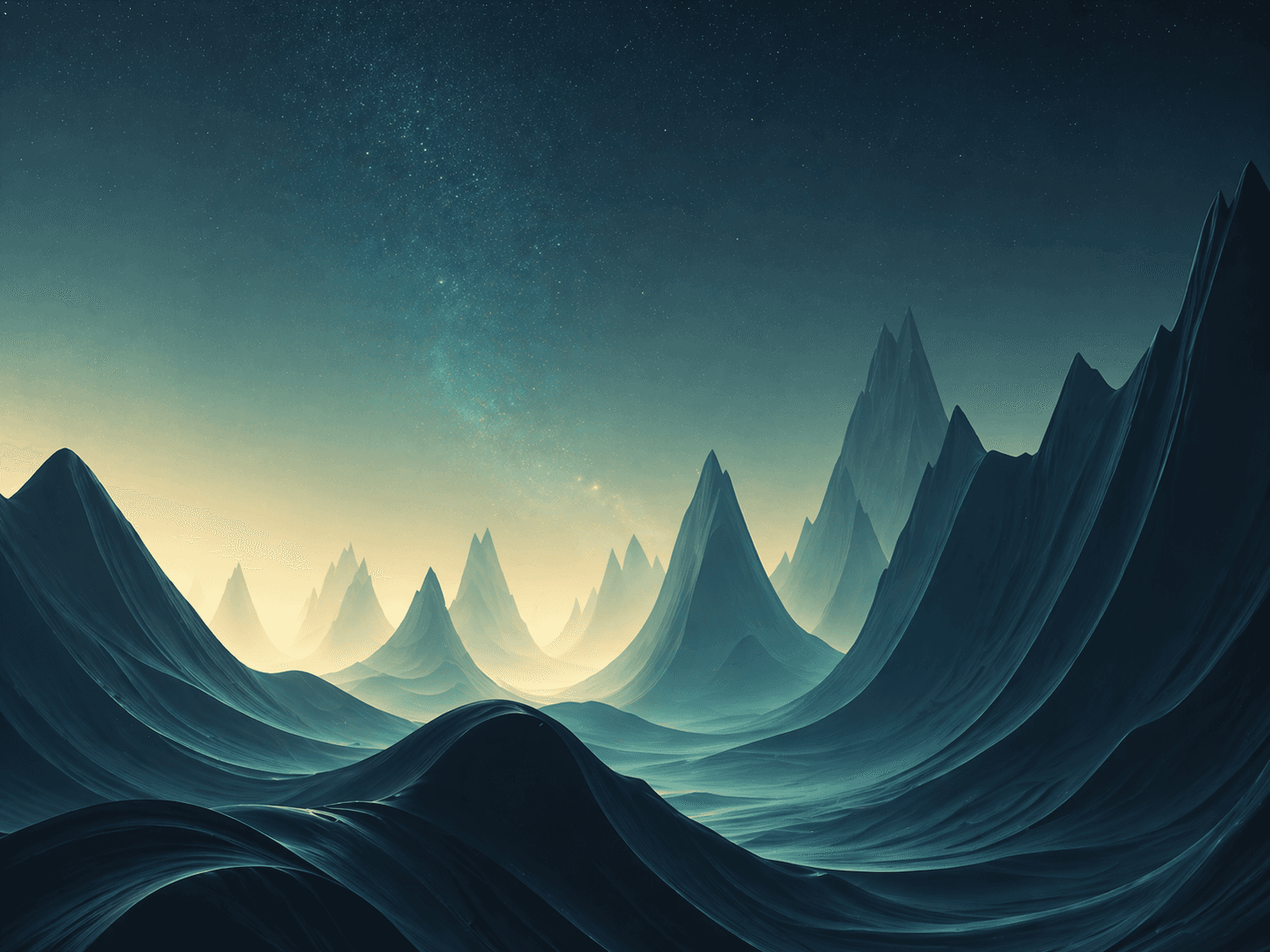 AI 生成山景图像